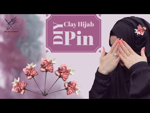 How to make hijab pin at home, Diy hijab pin, clay hijab pins, diy jewelry