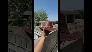 Genuine Leather Cowboy Hat - Classic Western Outback Style