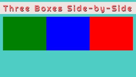 Display Three Blocks Side by Side with Float