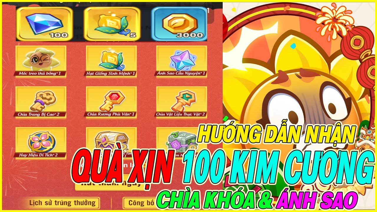 Chiến Tuyến Hướng Dương hướng dẫn nhận 100 kim cương & quà đặc biệt 