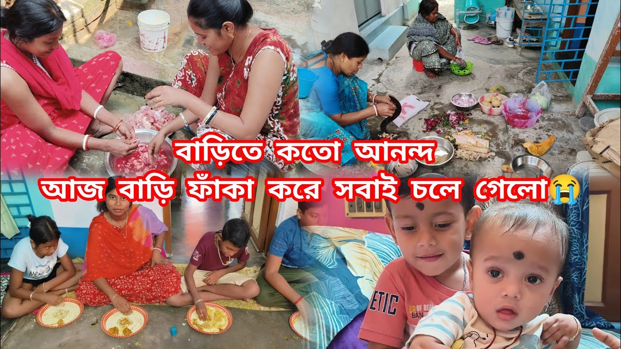 বাড়িতে কতো আনন্দ আজ বাড়ি ফাঁকা করে চলে গেলো😭