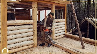 EP22: First Overnight at the Cabin Build &amp; Wall Install