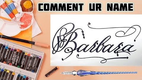 Barbara Name Signature Calligraphy Status | How to Draw, Cursive Calligraphy with Cut Marker