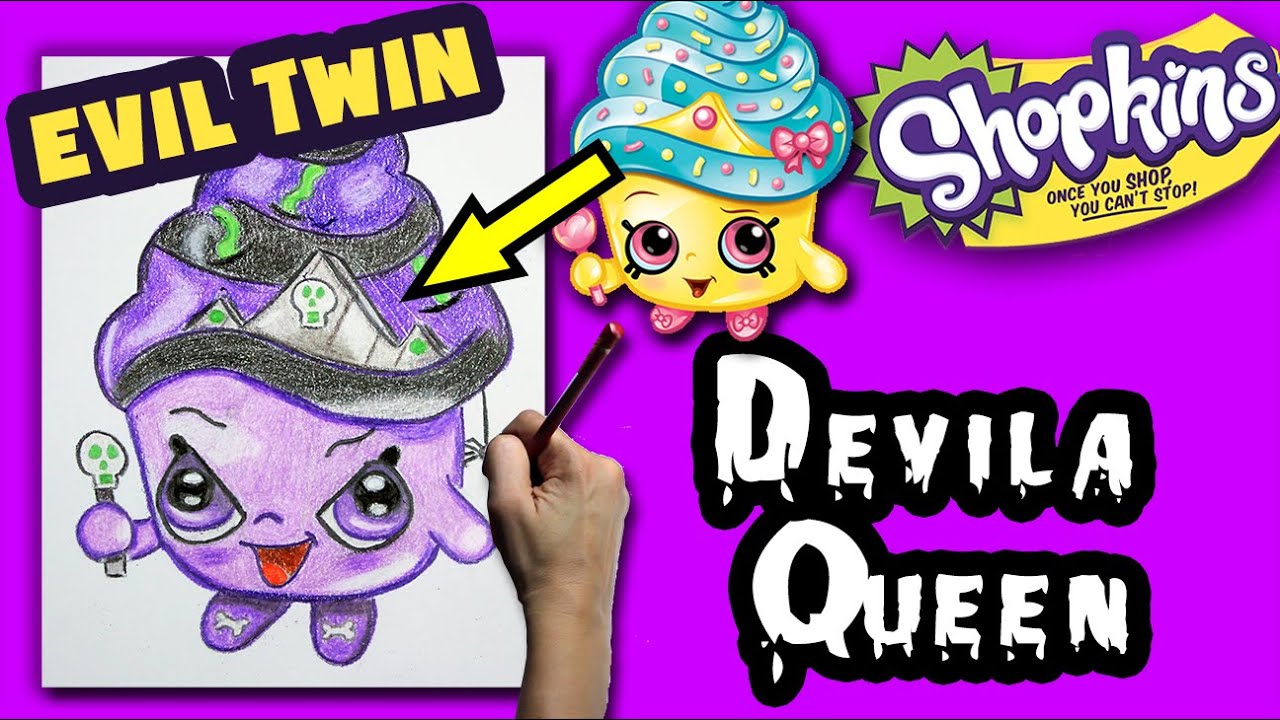 evil twin shopkins drawing devila queen rotkins shopkin drawing challenge evil cupcake queen shopkins drawings evil twin evil