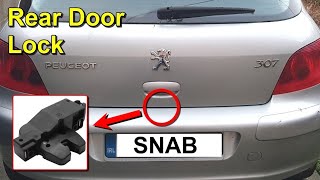 How to Replace the Rear Door Lock Mechanism  Peugeot 307 Hatchback