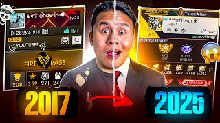 FREE FIRE PLAYERS 2017 VS 2025⚡| Searching 2017 Old Players Id in 2025 | @TondeGamer