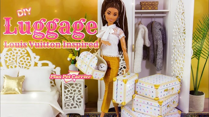 DIY - How to Make: Louis Vuitton Style Doll Accessories, Bags, Boxes