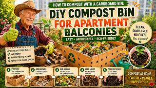 Easy! Don't Throw Away Cardboard Boxes! Turn Kitchen Scraps Into Compost on Your Apartment Balcony