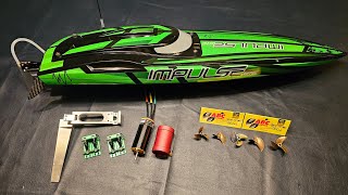Proboat Impulse 32 Gets Major Upgrades! ABC props, TP Power, RC boat bitz trim tabs