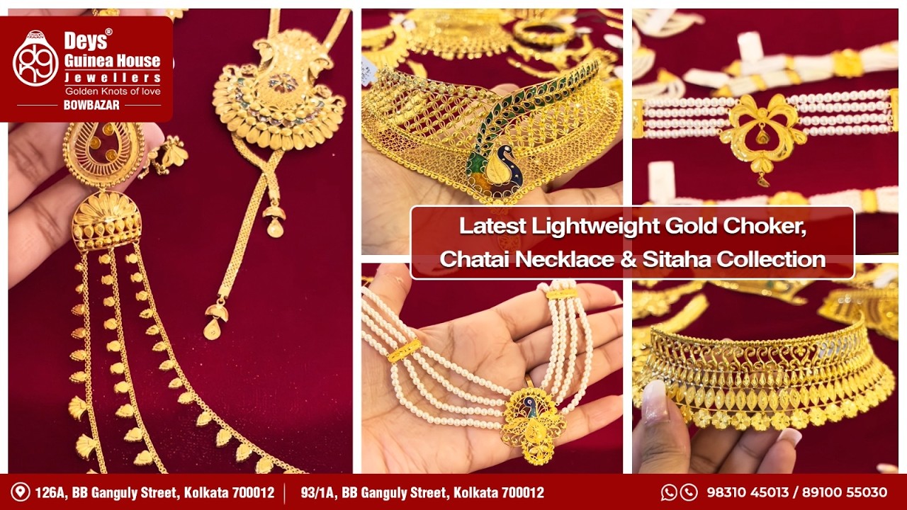 Latest Gold Necklace Designs 2026 | Choker, Chatai Necklace & Sitaha Collection
