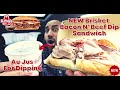 Arby's NEW Brisket Bacon n' Beef Dip Sandwich Review 🇫🇷👨‍🍳🥪