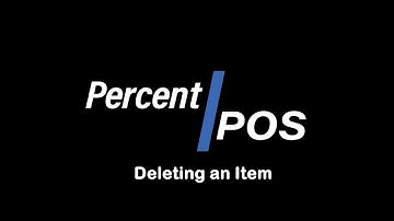 Deleting an Item | Percent POS | Restaurant