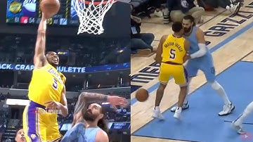 Horton-Tucker tries to flex and then runs into a brick wall in Steven Adams