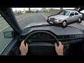 POV test drive | Mercedes-Benz 300E W124 (1989) - old town Prague