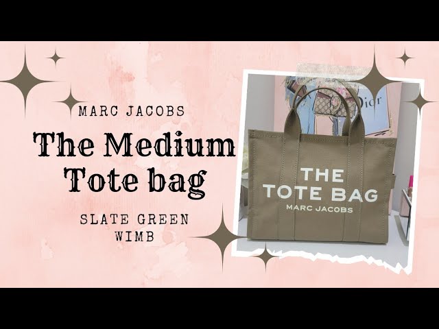 トートバッグ MARC JACOBS MEDIUM SLATE GREEN CANVAS TOTE BAG MARC JACOBS The Medium Tote Bag Slate Green|WIMB
