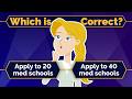 Medical School Application Myths and Realities Quiz