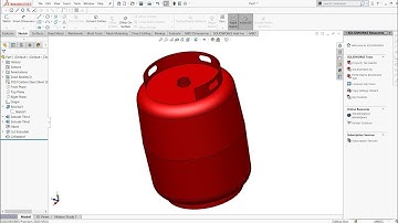 Solidworks Tutorial for beginners | Gas cylinder