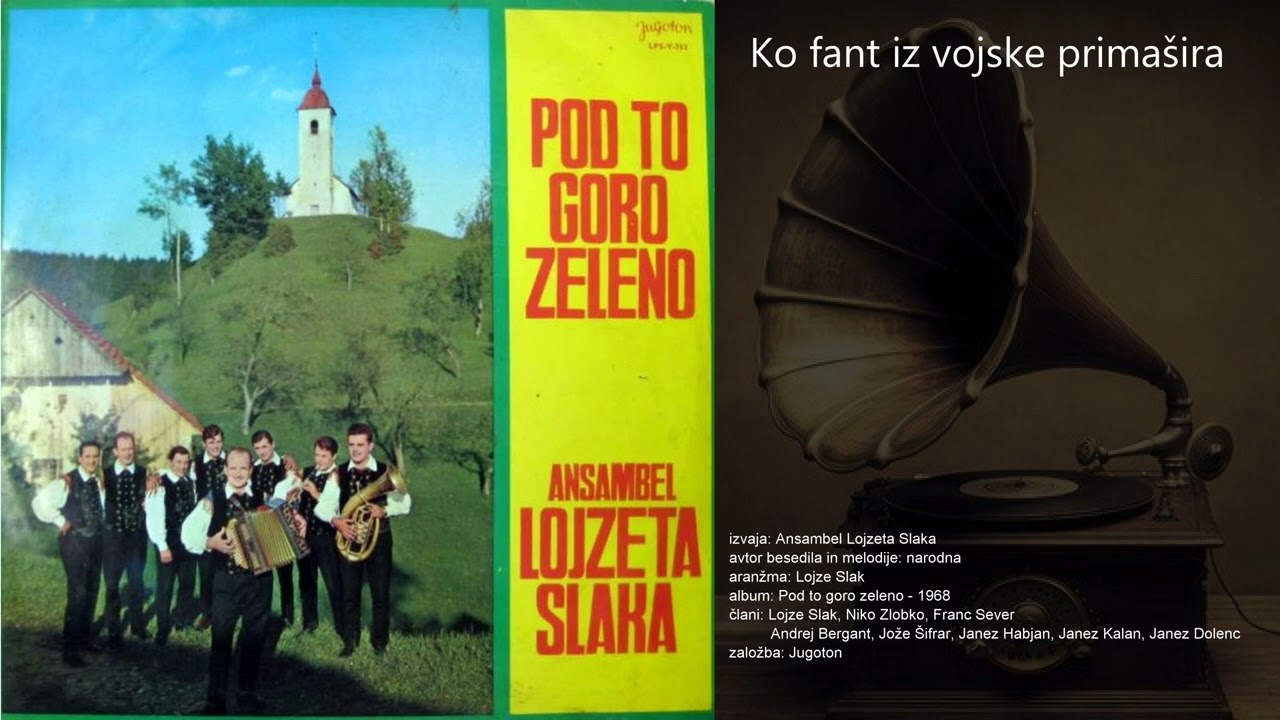 Ko fant iz vojske primašira - Ansambel Lojzeta Slaka