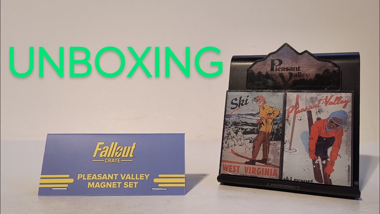 Fallout Crate Pleasant Valley Magnet Set Unboxing