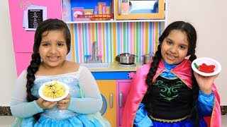 السا ضد انا تحدي الطبخ  Elsa vs Anna  Food COOKING Competition