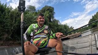 Água suja e peguei muito peixe com está isca #pescaria#riomiranda  