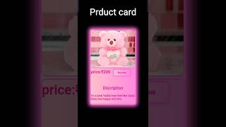 HTML CSS Speed Coding:Product Card Design (Teddy Bear🧸)#cssanimation#coding# #viralshort#saifgraphin