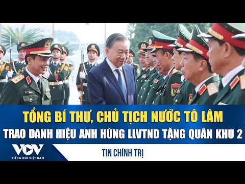 General Secretary and President To Lam Presents Hero of the People's Armed Forces Title to Milita...
