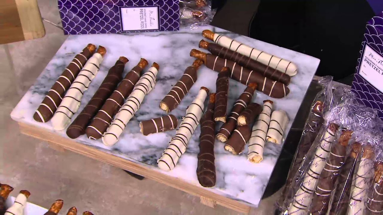 Mrs. Prindables (8)3pc Caramel & Chocolate Covered Pretzel Rods w