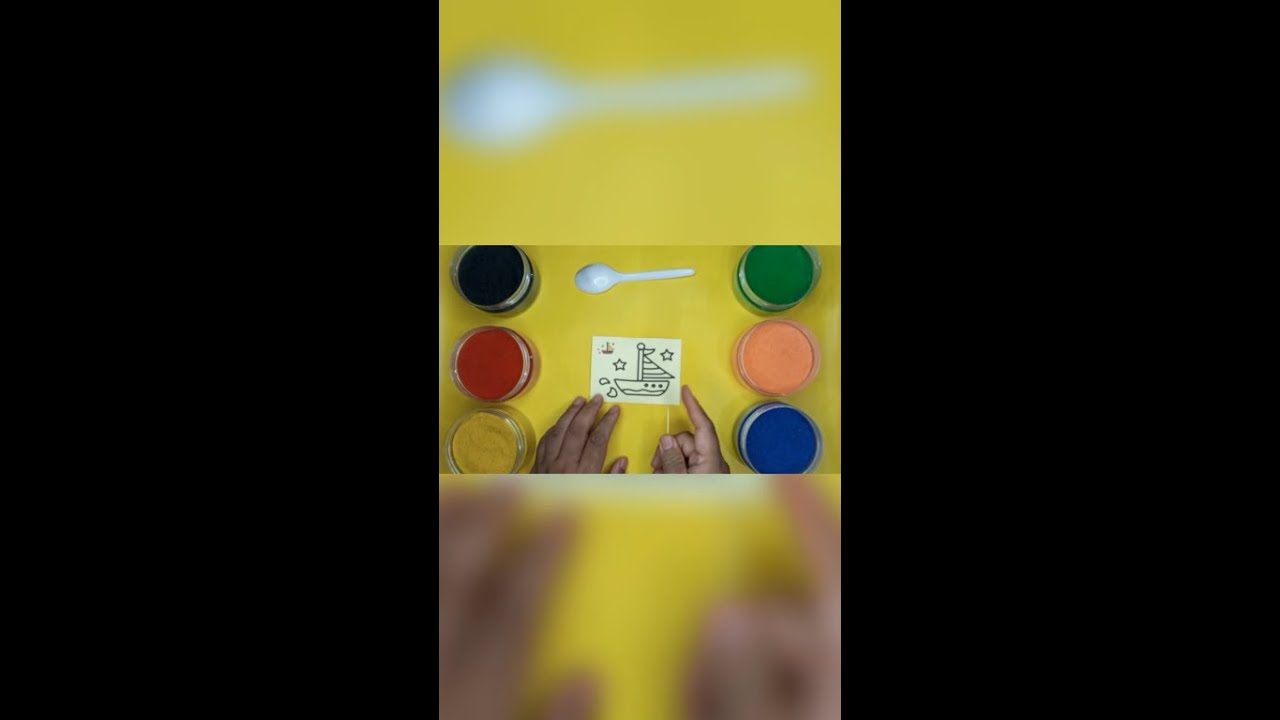 Sailboat sand painting series 1 