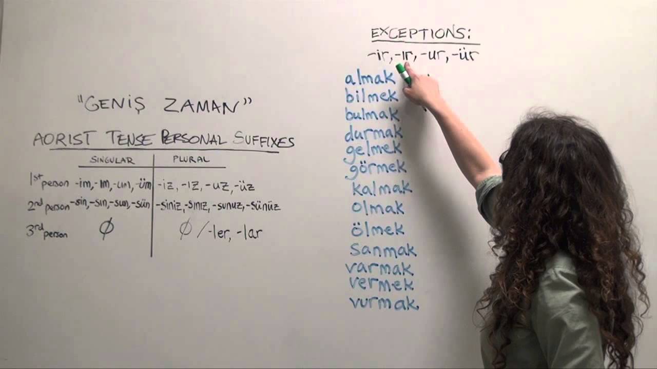 Turkish Grammar: Aorist Tense (Geniş Zaman) Irregular Stems