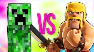 MINECRAFT VS CLASH OF CLANS | СУПЕР РЭП БИТВА | Клеш Оф Кленс ПРОТИВ Майнкрафт