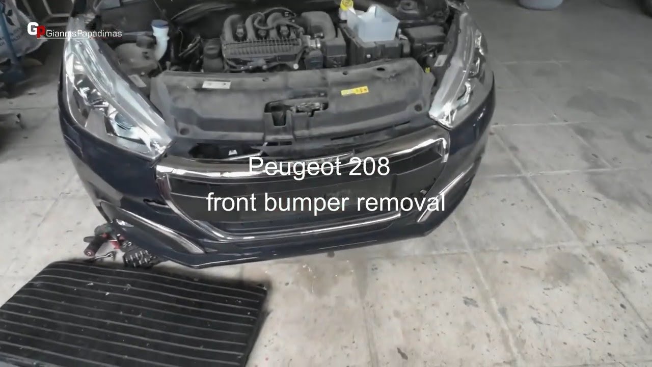 Peugeot 208 front bumper removal