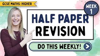 Half a GCSE Maths Paper Every Week | Week 1 (Higher Edexcel Revision)