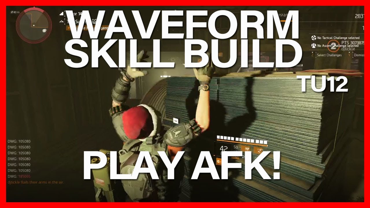WAVEFORM AFK SKILL DAMAGE BUILD TU12 THE DIVISION 2 YouTube