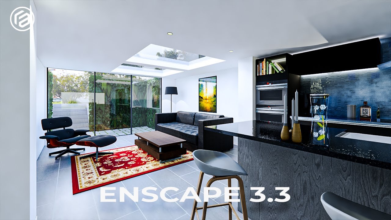 Enscape 3.3 | KITCHEN RENDER 3 🔪🔪| Interior Design ⭐🔥⭐ Doing Practise ...