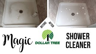 DIY Magic Shower Cleaner // Dollar Tree Cleaning Hack