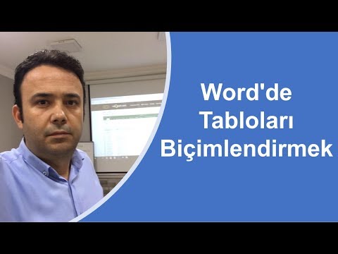 Video: Bir tabloyu biçimlendirmek ne demek?