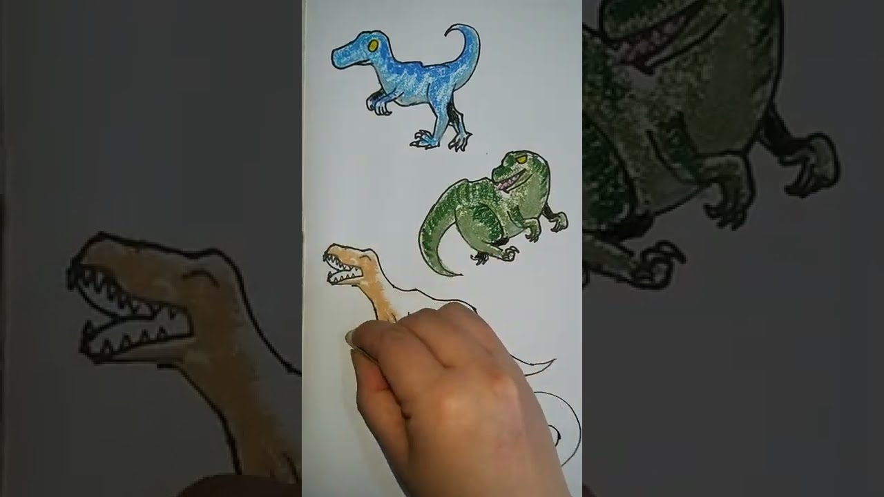 Watch Draw funny dinosaur collection super easy. on YouTube Watch Draw funny dinosaur collection super easy. on YouTube