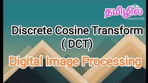 Discrete cosine transform | digital image processing in tamil #sscomputerstudies, #imageprocessing