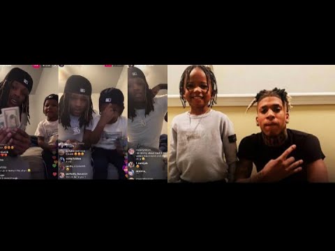 NLE Choppa pulled up on King Von's Nephew Grandbaby to show some love and  have fun 