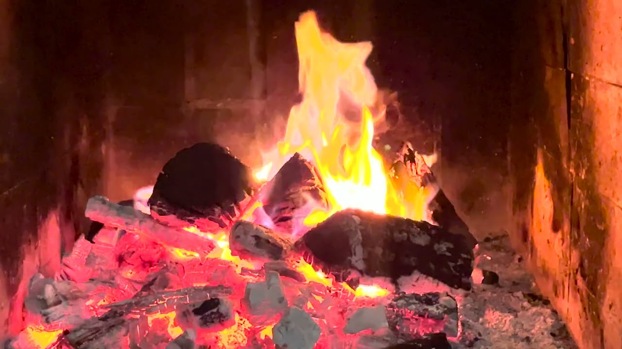 Real Fireplace 🔥 Authentic Crackling Fire Sounds in 4K | No Music | Cozy Ambience