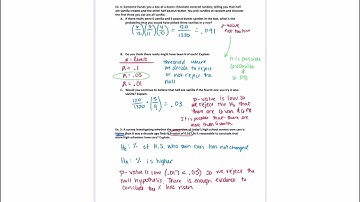 AP Stats Ch 20 Testing Hypothesis about Proportions part 2