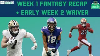 Week 1 Fantasy Football Recap: Studs, Duds, Injuries & Early Week 2 Waiver Wire ft. Jeff Wilson Jr.