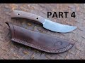 Knife Scales and Handle Countouring - Forged Full Tang Knife Build 4