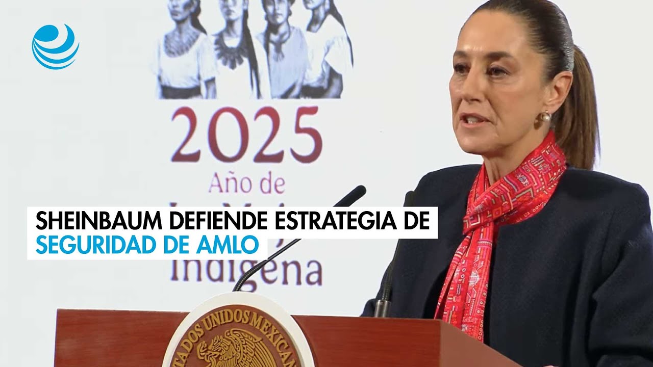 Sheinbaum defiende estrategia de seguridad de AMLO - YouTube