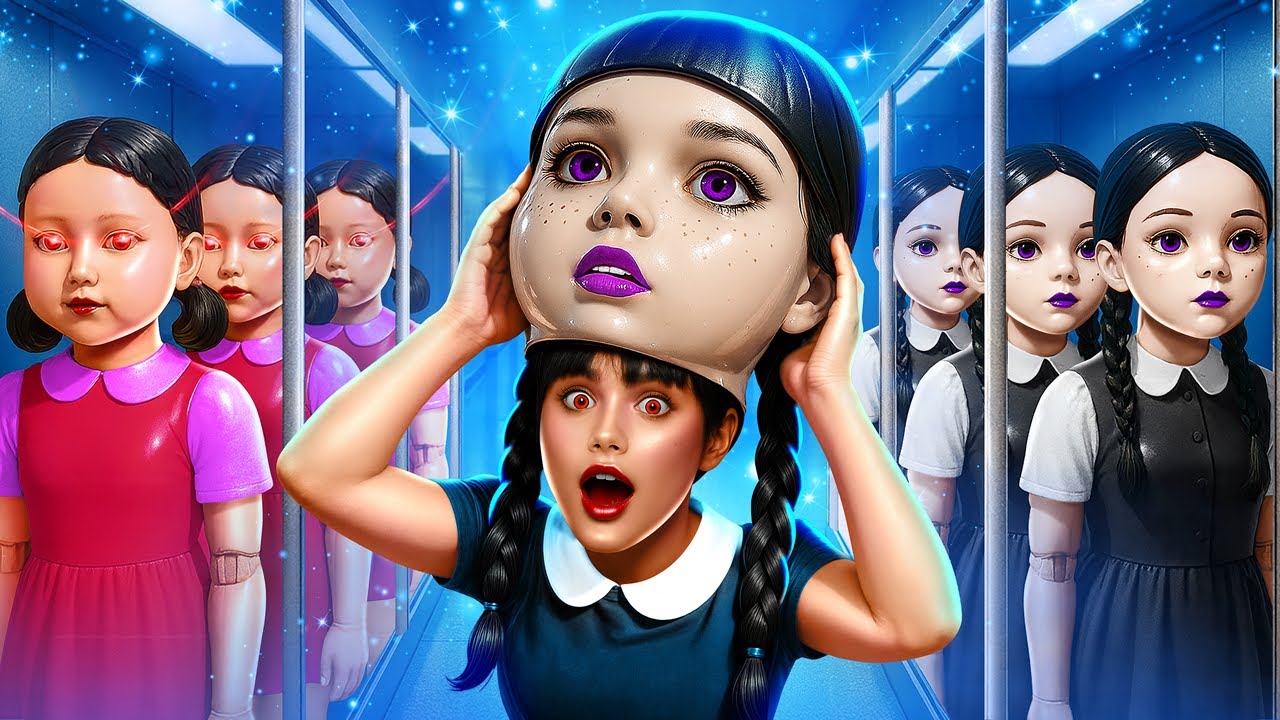 Tantangan Wednesday Addams 2: Boneka Squid Game Tampil Memukau Menjadi Wednesday Yang Populer!