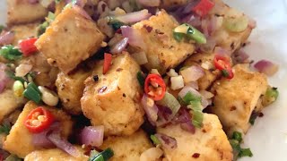 Air Fryer Salt \& Pepper Tofu 💯 Easy Delicious \& irresistible   气炸锅椒盐豆腐 超简单更健康