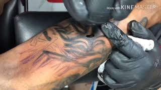 Religious Tattoo Fullsleeve timelapse