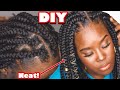 HOW TO DO YOUR OWN BOX BRAIDS NEATLY| RUBBER-BAND METHOD| BOX BRAIDS DIY| SALON QUALITY