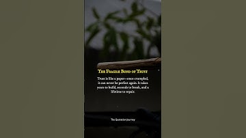 "The Fragile Bond of Trust 💔 | Once Broken, Never the Same"#Trust #BrokenTrust #LifeLessons